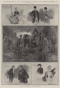 De productie van het herfstdrama in het Drury Lane Theatre, 18 september